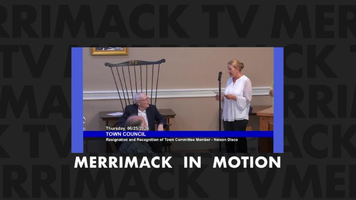 Thumbnail image for Merrimack in Motion 7/13/26: Nelson Disco and Ronan Brown Recognized by Town Council